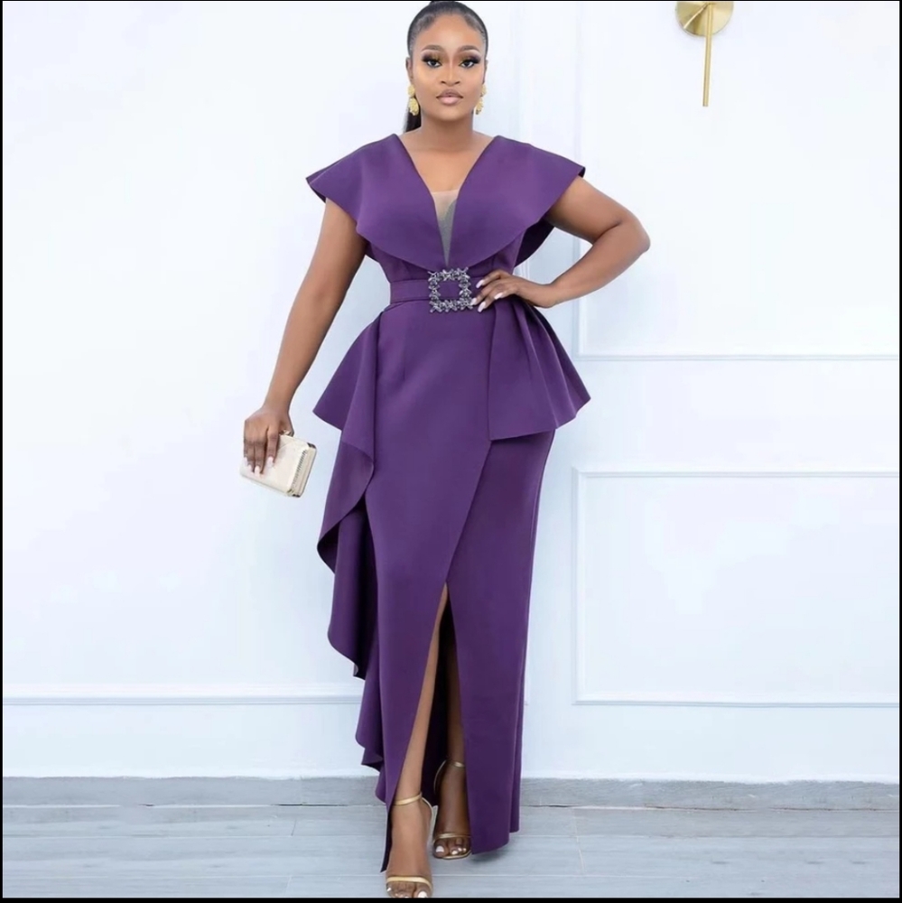 Elegant purple dress